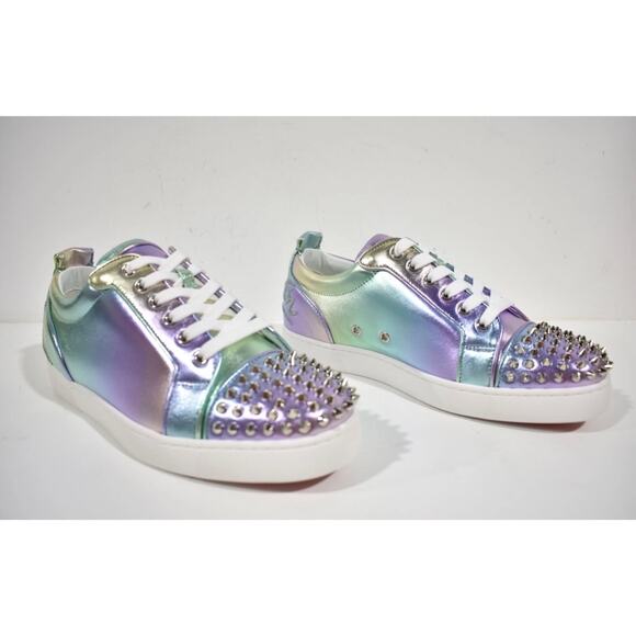 Christian Louboutin Mens Spike Flat Licorne Low Sneaker - Size 8.5 - Picture 3 of 8